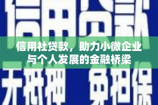 乳源信用社贷款，助力小微企业与个人发展的金融桥梁