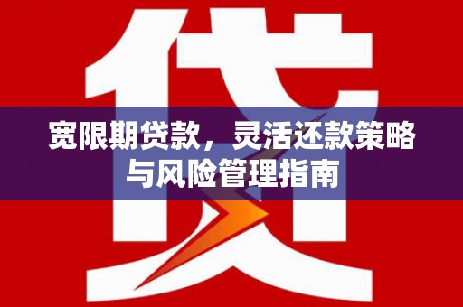乳源宽限期贷款，灵活还款策略与风险管理指南