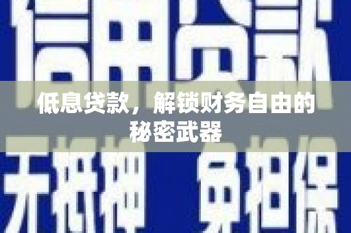乳源低息贷款，解锁财务自由的秘密武器