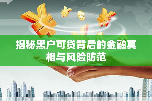 乳源揭秘黑户可贷背后的金融真相与风险防范