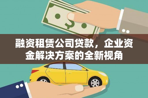乳源融资租赁公司贷款，企业资金解决方案的全新视角