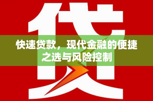 乳源快速贷款，现代金融的便捷之选与风险控制