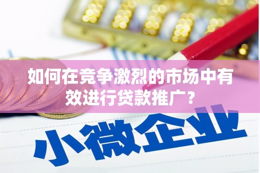 乳源如何在竞争激烈的市场中有效进行贷款推广？