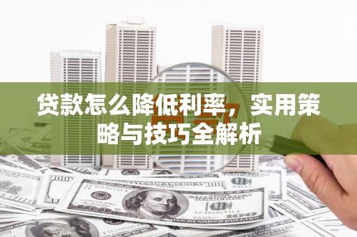 乳源贷款怎么降低利率，实用策略与技巧全解析