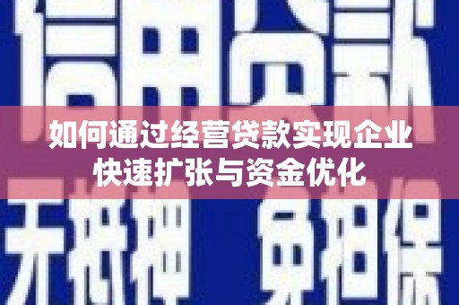 乳源如何通过经营贷款实现企业快速扩张与资金优化