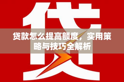 乳源贷款怎么提高额度，实用策略与技巧全解析