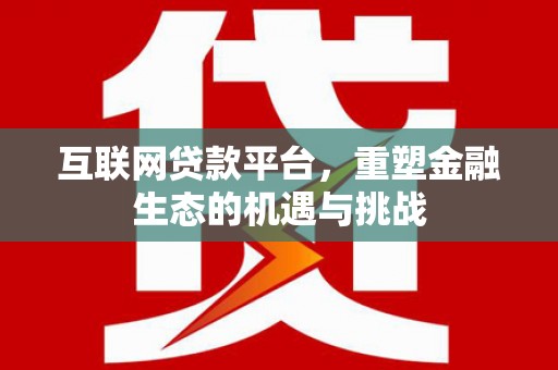乳源互联网贷款平台，重塑金融生态的机遇与挑战