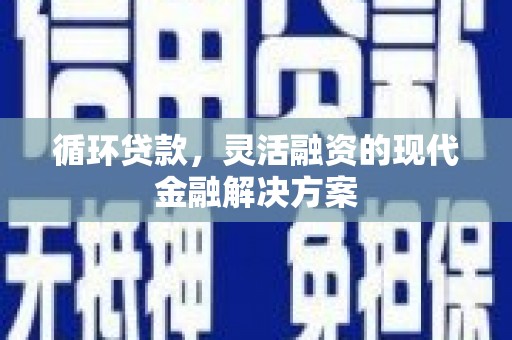 乳源循环贷款，灵活融资的现代金融解决方案