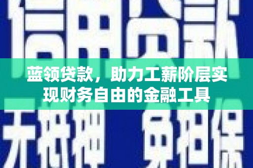 乳源蓝领贷款，助力工薪阶层实现财务自由的金融工具