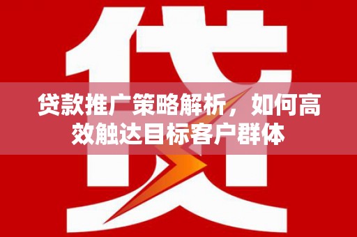 乳源贷款推广策略解析，如何高效触达目标客户群体