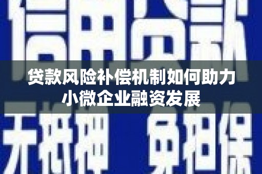 乳源贷款风险补偿机制如何助力小微企业融资发展