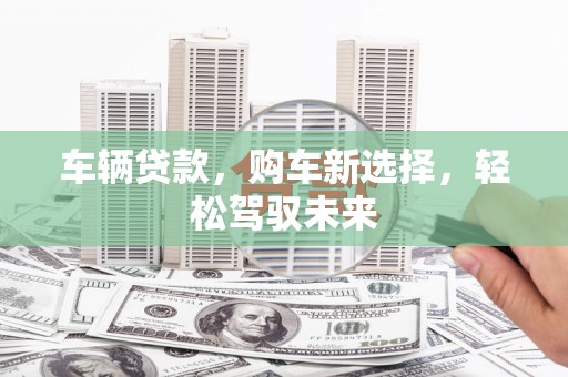 乳源车辆贷款，购车新选择，轻松驾驭未来
