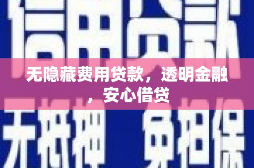乳源无隐藏费用贷款，透明金融，安心借贷