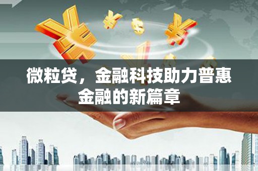 乳源微粒贷，金融科技助力普惠金融的新篇章