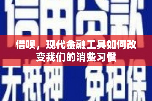 乳源借呗，现代金融工具如何改变我们的消费习惯